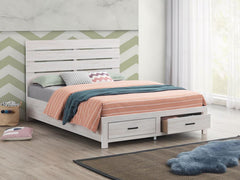 Brantford Ivory Queen Storage Bed - furniture place usa