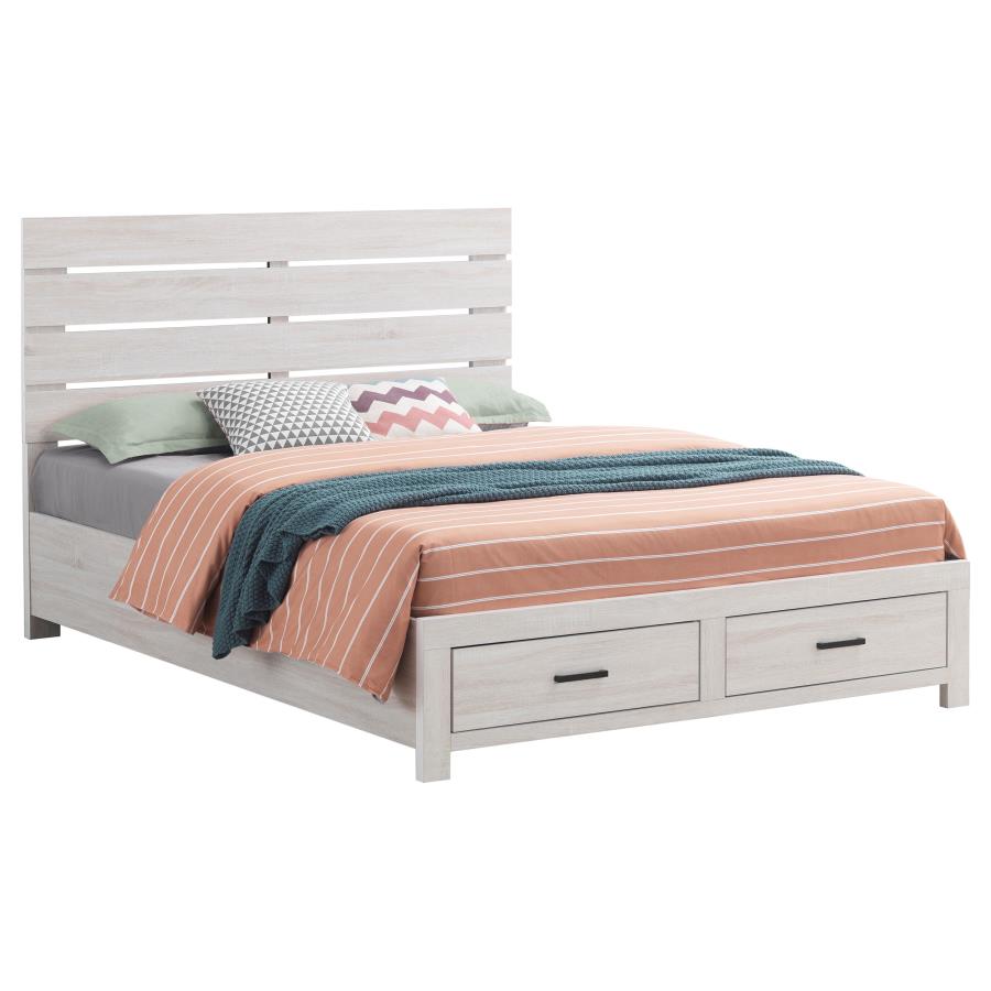 Brantford Ivory Queen Storage Bed - furniture place usa