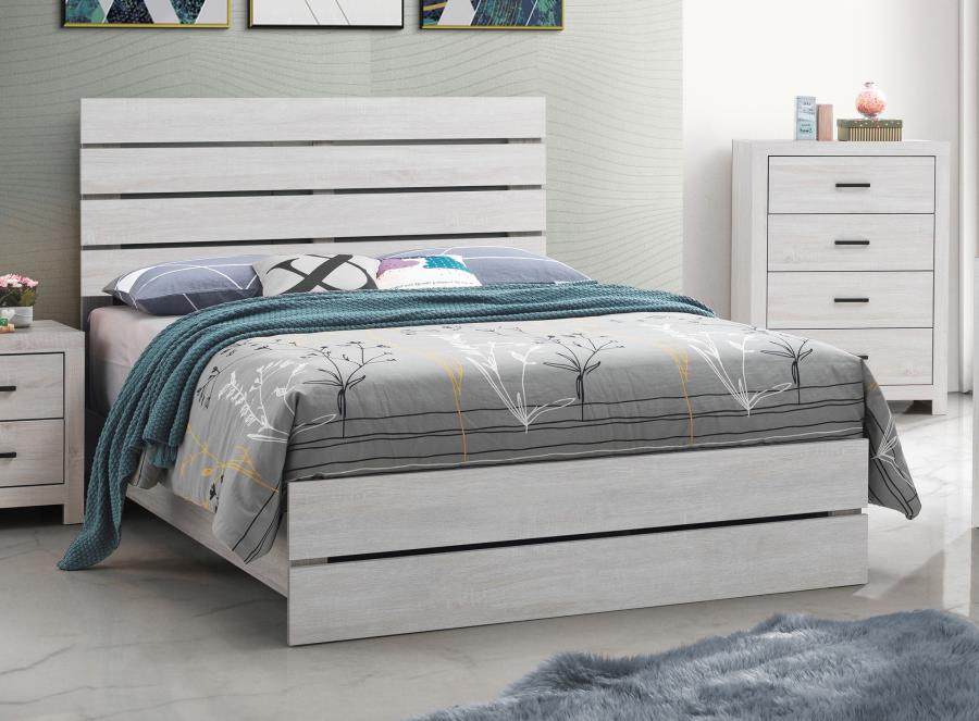 Brantford Ivory Eastern King Bed - furniture place usa