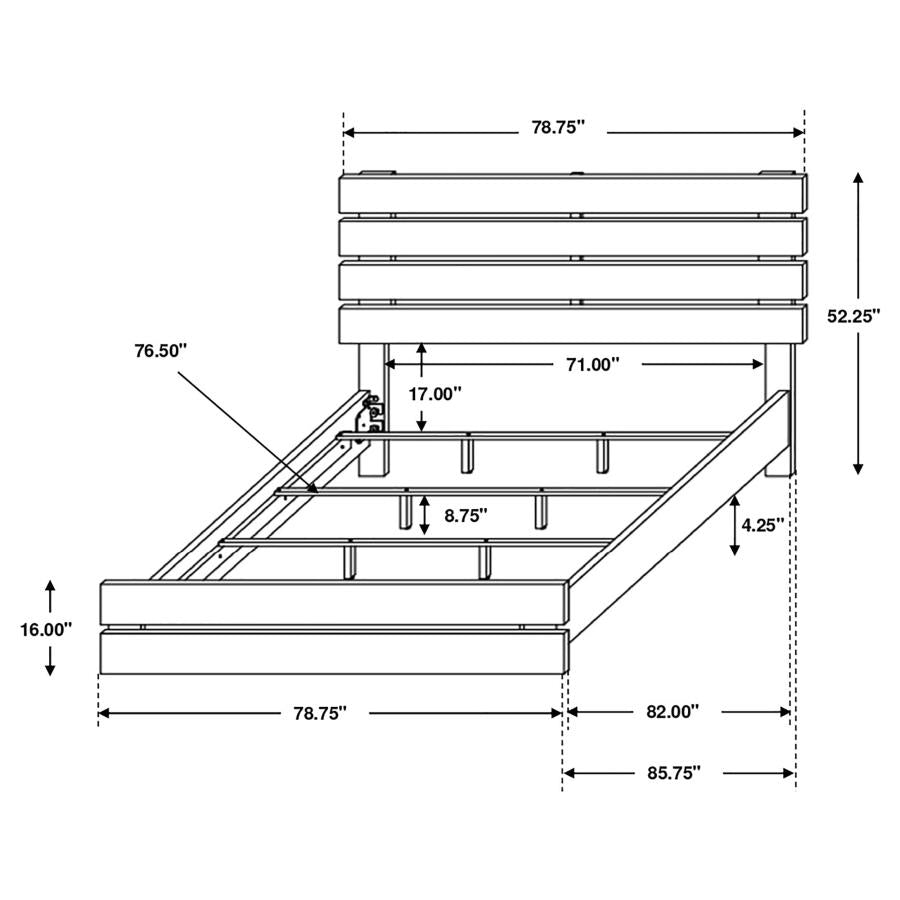 Brantford Ivory Eastern King Bed - furniture place usa