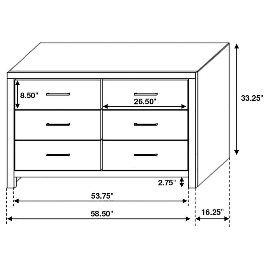 Brantford Ivory Dresser - furniture place usa