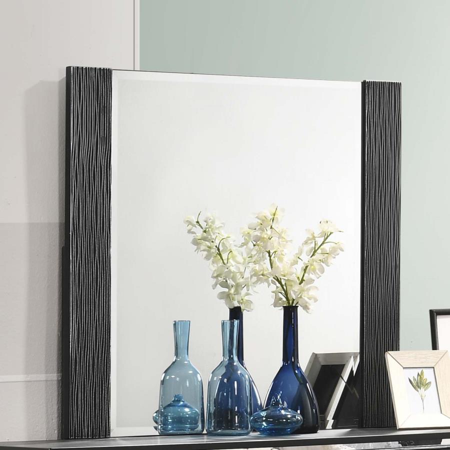 Blacktoft Black Dresser Mirror - furniture place usa