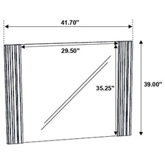 Blacktoft Black Dresser Mirror - furniture place usa