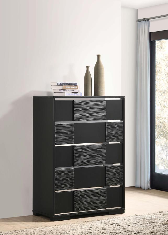 Blacktoft Black Chest - furniture place usa