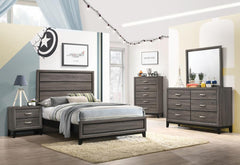 Watson Grey Full Bed 5 Pc Set - furniture place usa