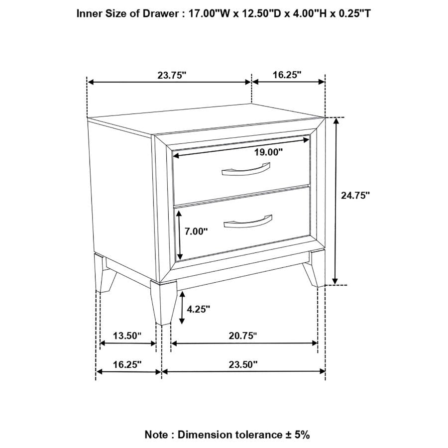 Watson Grey Nightstand - furniture place usa