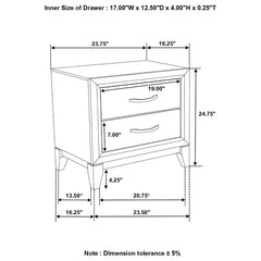 Watson Grey Nightstand - furniture place usa