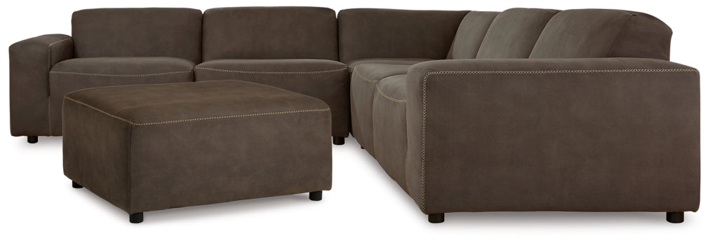 Allena 5-Piece Sectional with Ottoman - furniture place usa