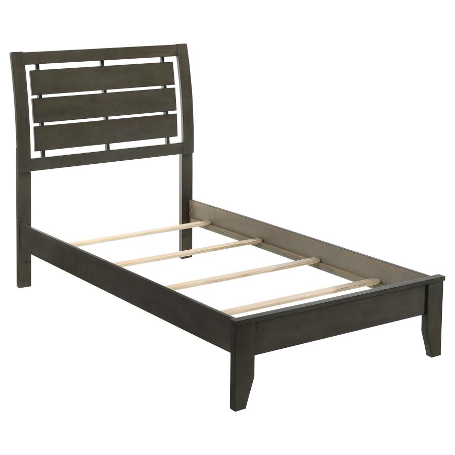 Serenity Grey Twin Bed 4 Pc Set - furniture place usa