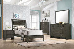 Serenity Grey Twin Bed 5 Pc Set - furniture place usa