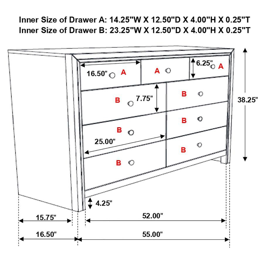 Serenity Grey Dresser - furniture place usa