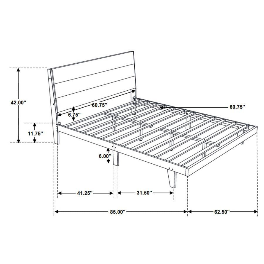 Mays Grey Queen Bed - furniture place usa