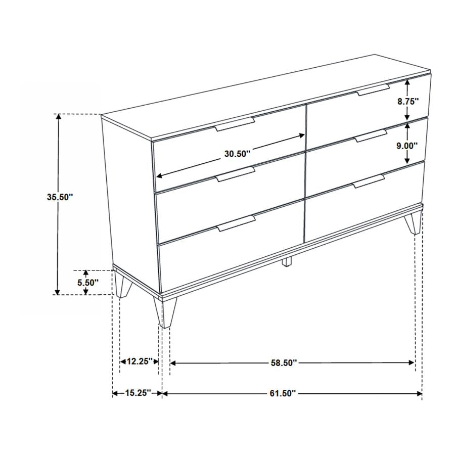 Mays Brown Dresser - furniture place usa