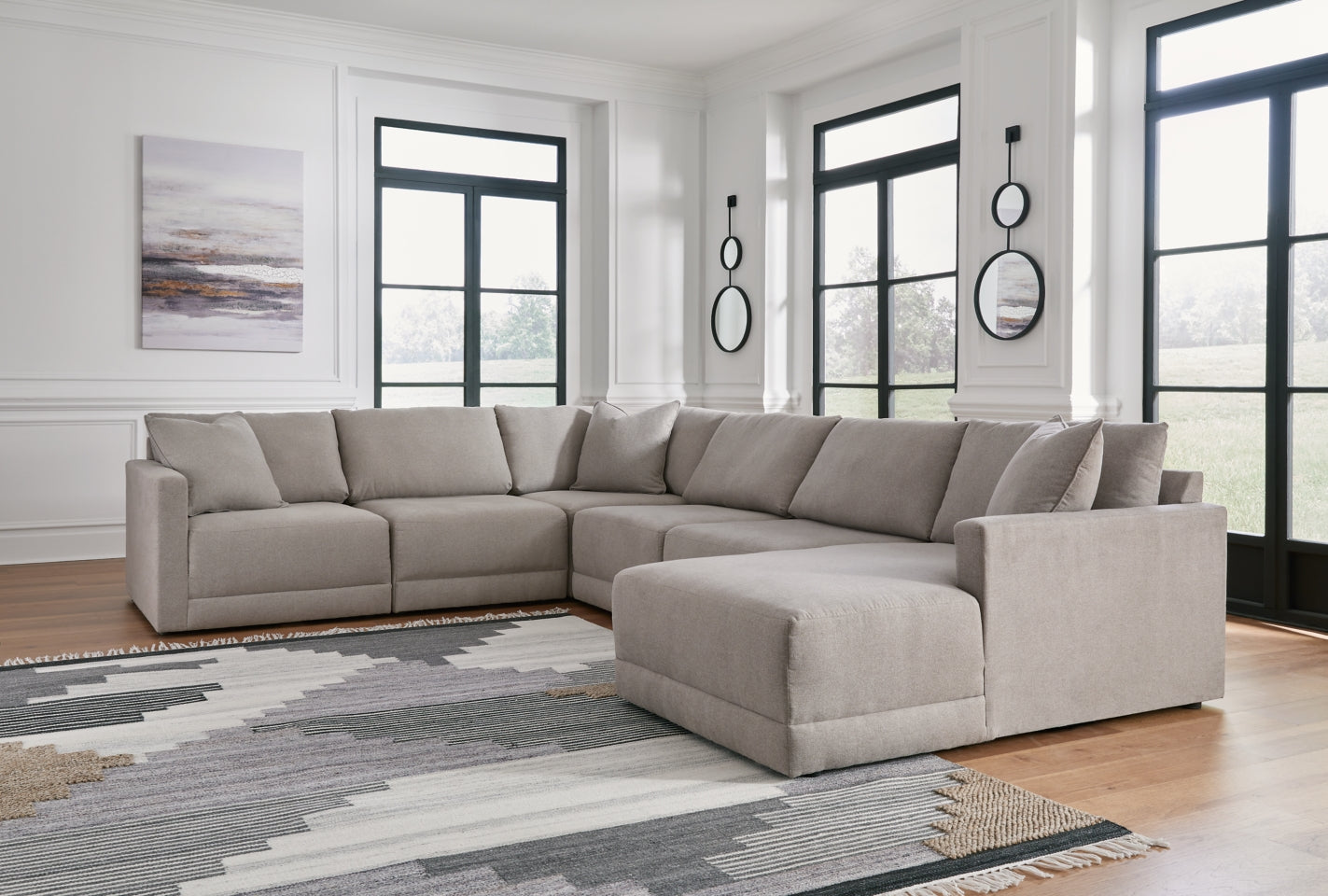 Katany 6-Piece Sectional with Ottoman - PKG014517 - furniture place usa