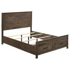 Woodmont Brown Queen Storage Bed - furniture place usa