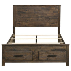Woodmont Brown Queen Storage Bed - furniture place usa