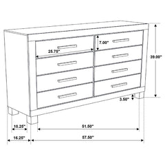 Woodmont Brown Dresser - furniture place usa