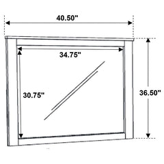 Woodmont Brown Dresser Mirror - furniture place usa