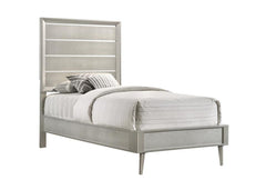 Ramon Silver Twin Bed 5 Pc Set - furniture place usa