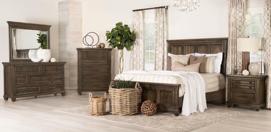 Bennington Brown California King Bed - furniture place usa