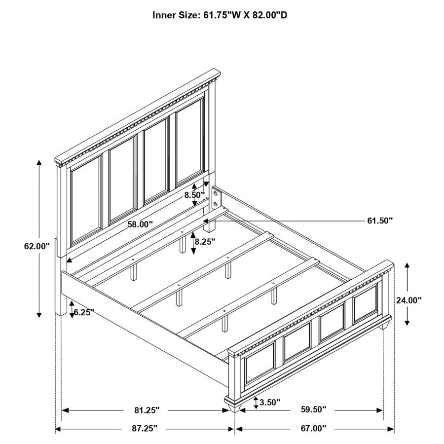 Bennington Brown Queen Bed - furniture place usa