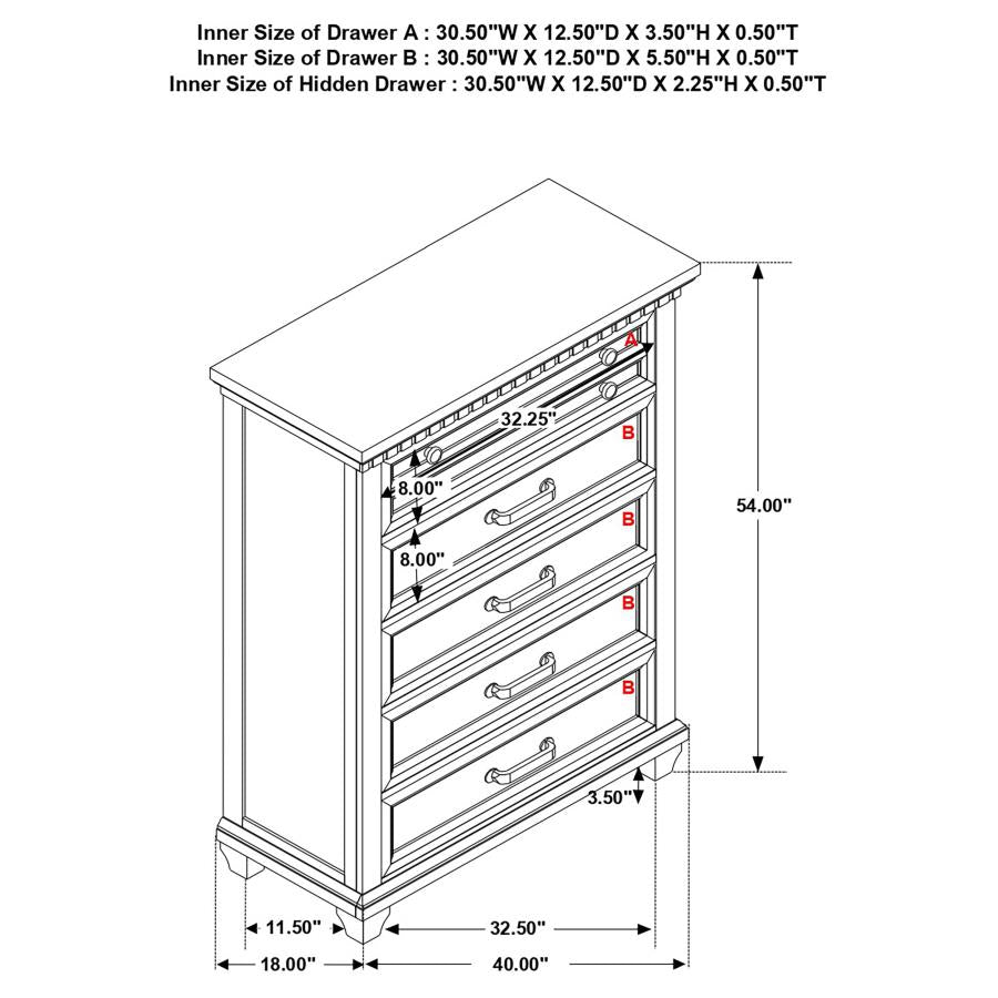 Bennington Brown Chest - furniture place usa