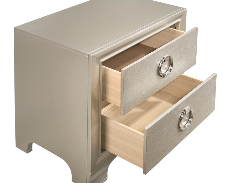 Salford Silver Nightstand - furniture place usa