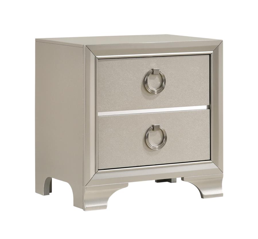 Salford Silver Nightstand - furniture place usa