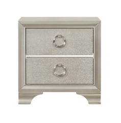 Salford Silver Nightstand - furniture place usa