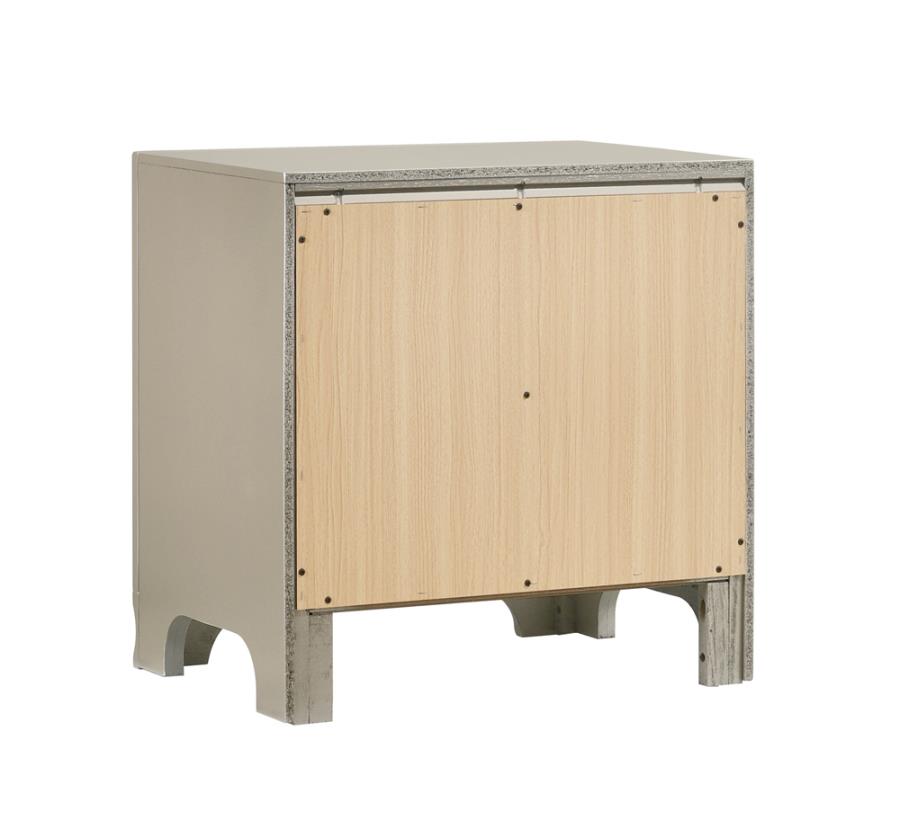 Salford Silver Nightstand - furniture place usa