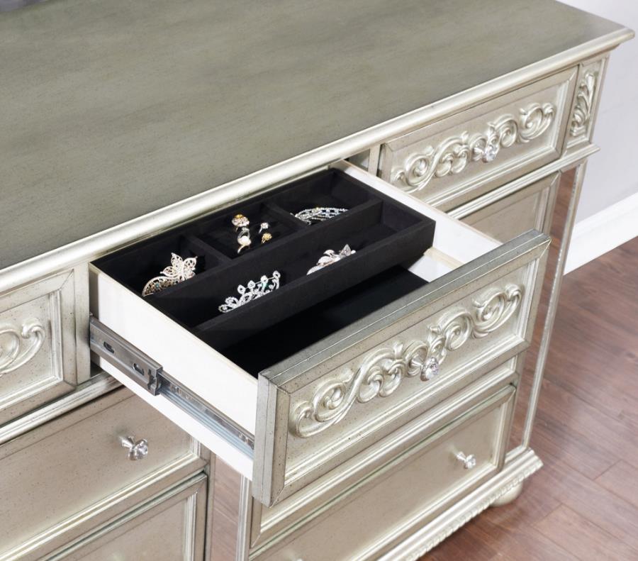 Heidi Silver Dresser - furniture place usa