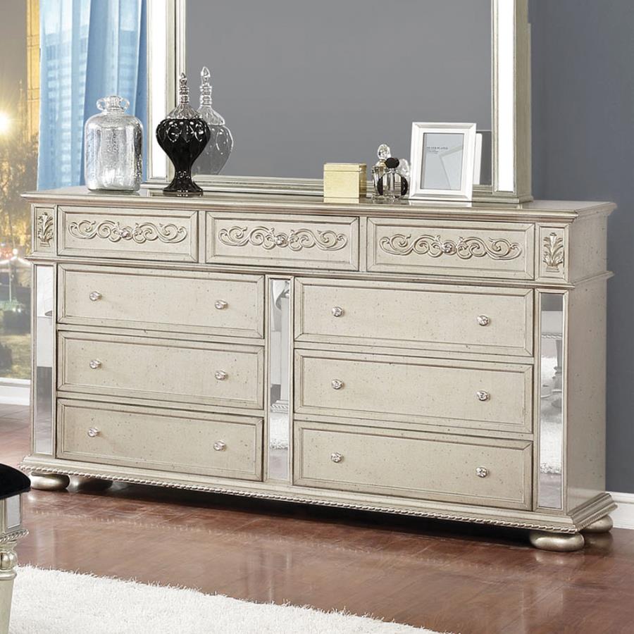 Heidi Silver Dresser - furniture place usa