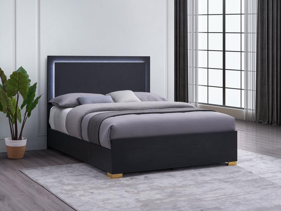 Marceline Black Full Bed - furniture place usa