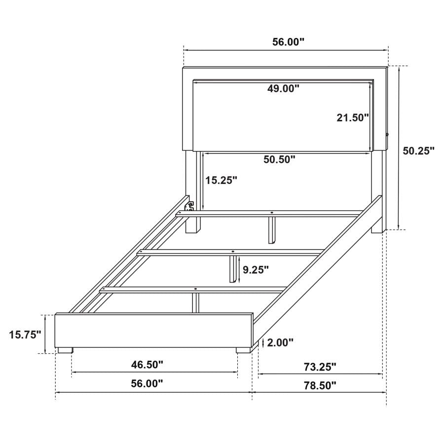 Marceline Black Full Bed - furniture place usa