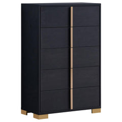 Marceline Black Chest - furniture place usa