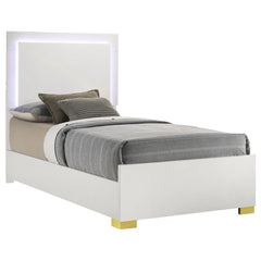 Marceline White Twin Bed - furniture place usa