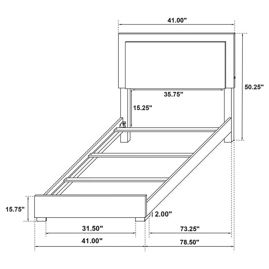 Marceline White Twin Bed - furniture place usa