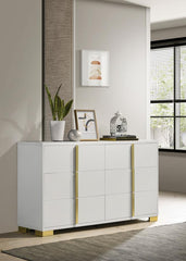 Marceline White Dresser - furniture place usa