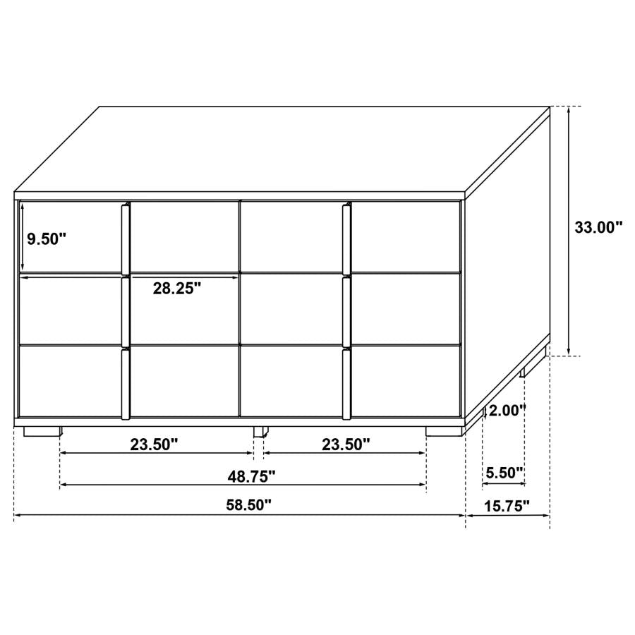 Marceline White Dresser - furniture place usa