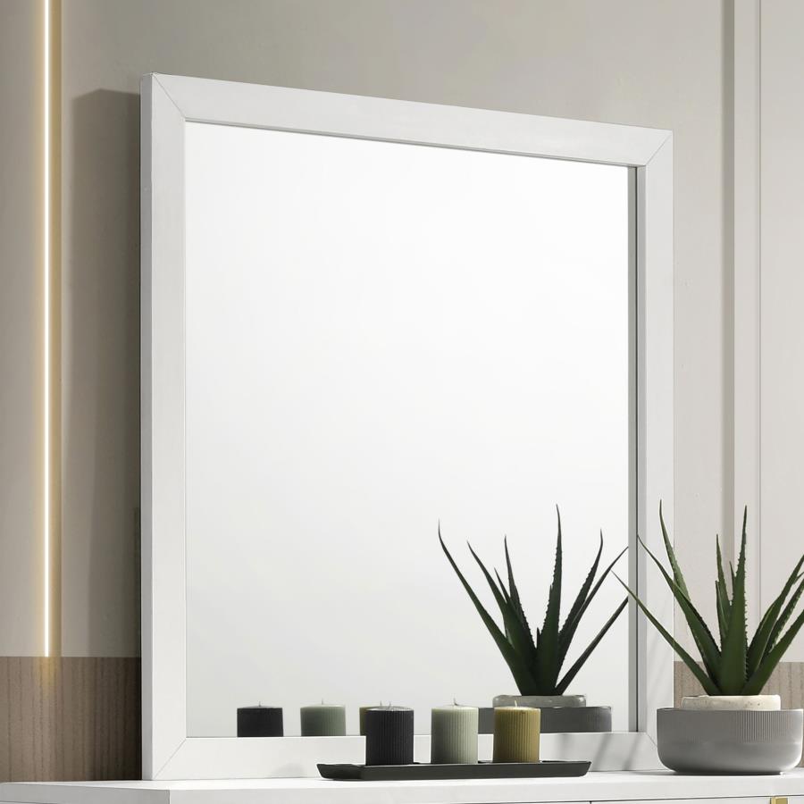 Marceline White Dresser Mirror - furniture place usa