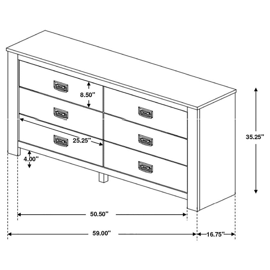 Frederick Brown Dresser - furniture place usa