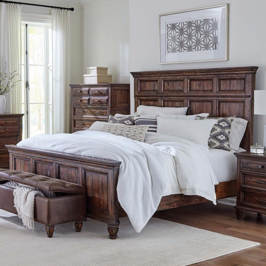 Avenue Brown Eastern King Bed - furniture place usa