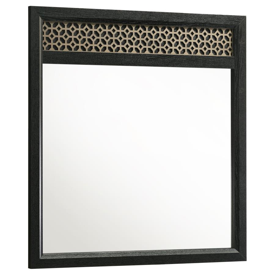 Valencia Black Dresser Mirror - furniture place usa