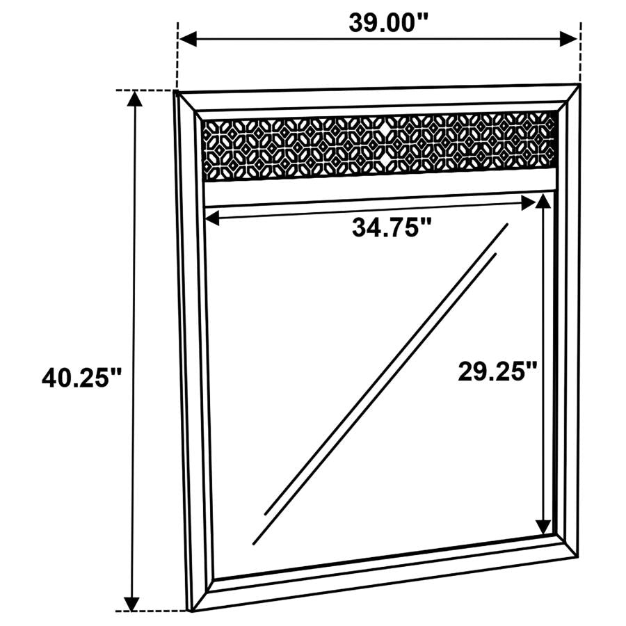 Valencia Black Dresser Mirror - furniture place usa