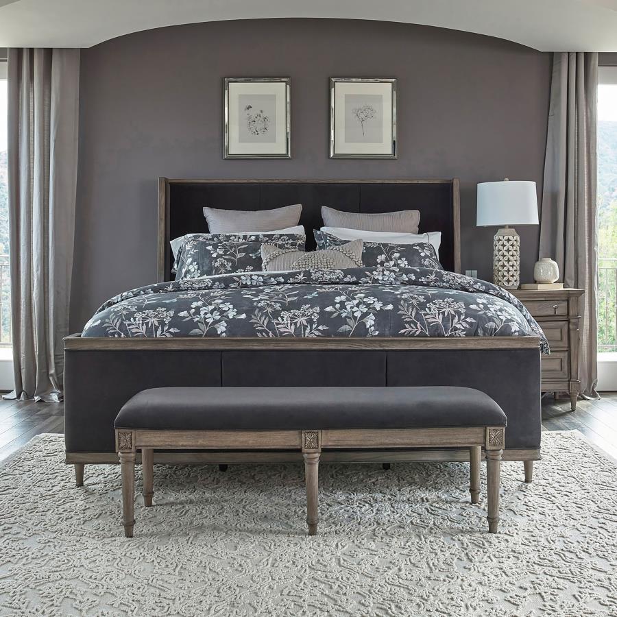 Alderwood Grey Eastern King Bed - furniture place usa