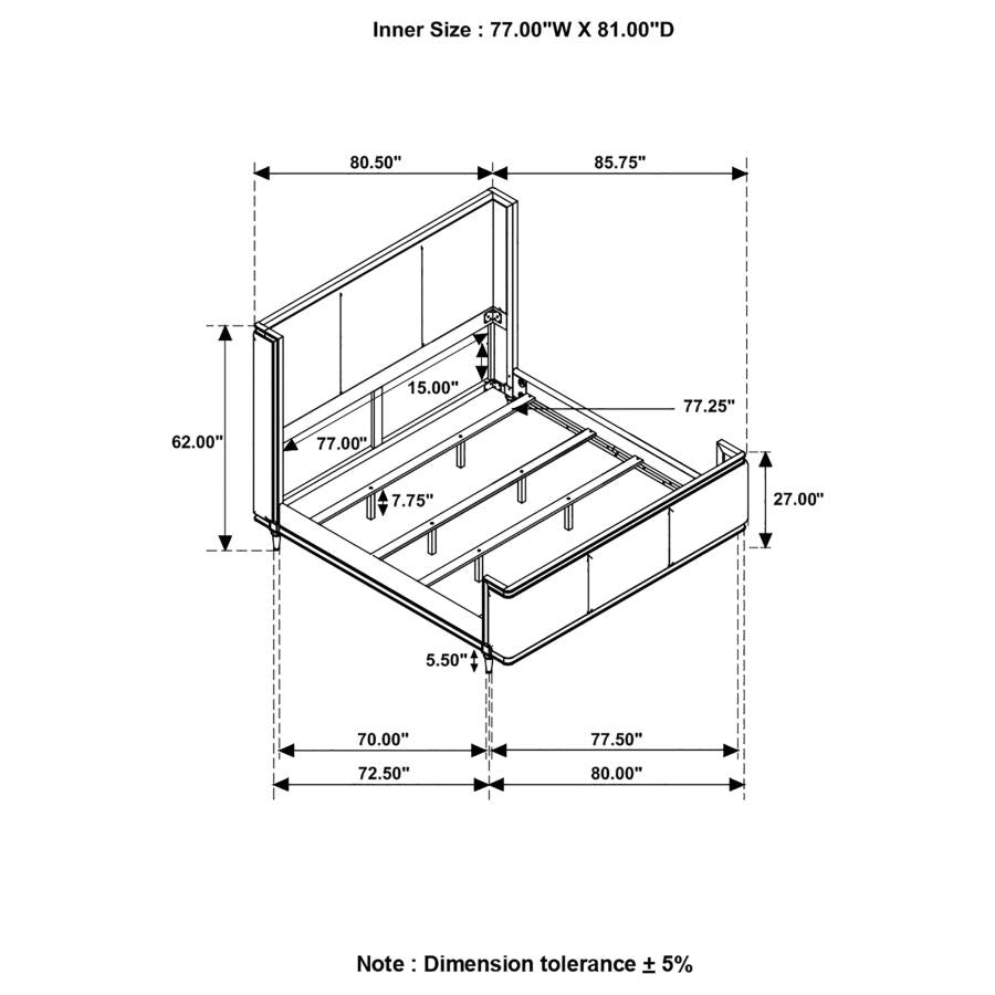 Alderwood Grey Eastern King Bed - furniture place usa