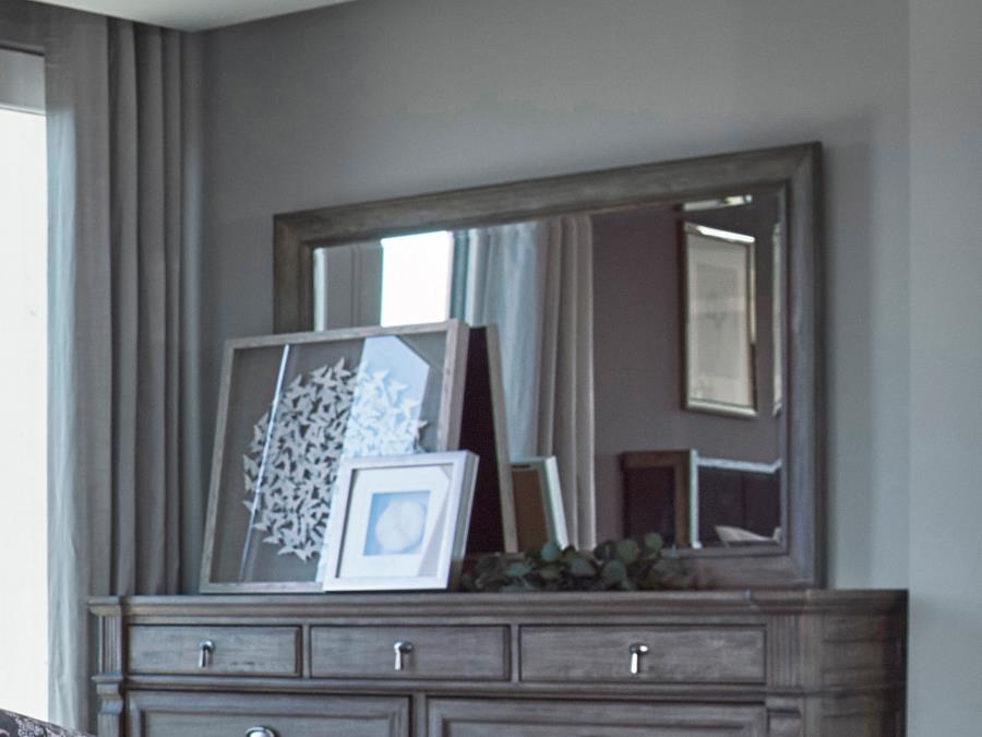 Alderwood Grey Dresser Mirror - furniture place usa