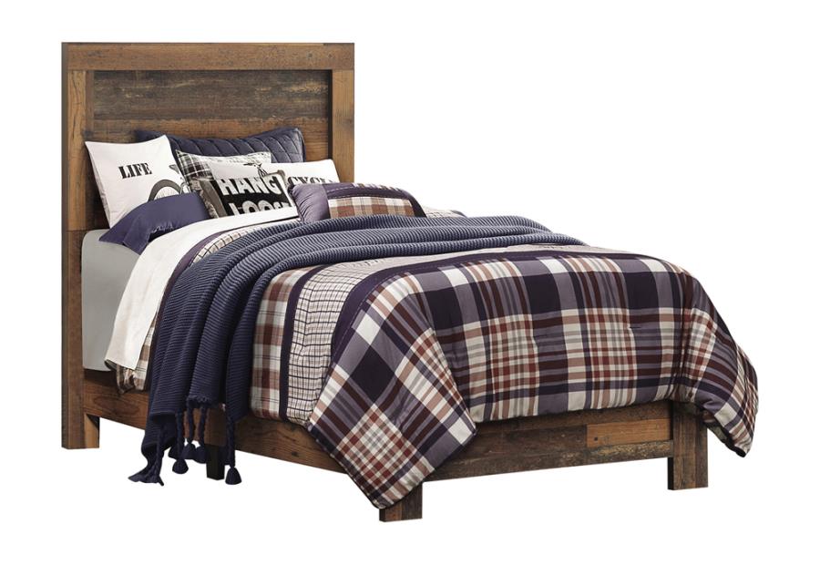 Sidney Brown Twin Bed 4 Pc Set - furniture place usa