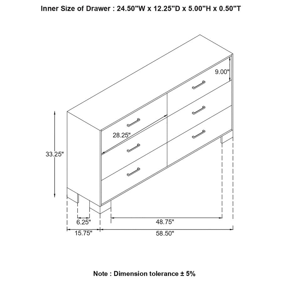 Sidney Brown Dresser - furniture place usa