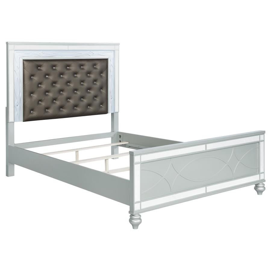 Gunnison Silver Eastern King Bed - furniture place usa